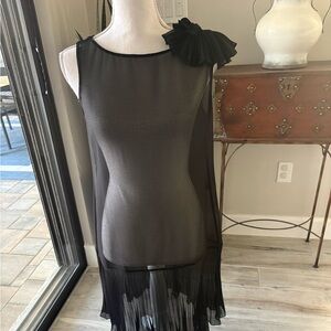 Teri Jon Black sheer dress size 8